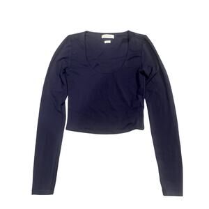 Babaton Navy Blue Long Sleeve Top